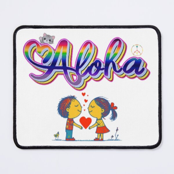 Item preview, Aloha Hawaiian Word For Love Hello Peace Rainbow Typography Art designed and sold by Miheerala.
