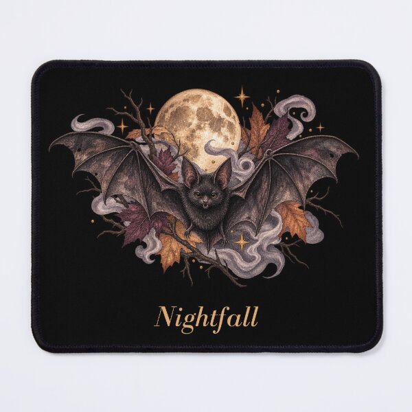 Item preview, Nightfall Bat Full Moon Gothic Art designed and sold by mycute-stickers.