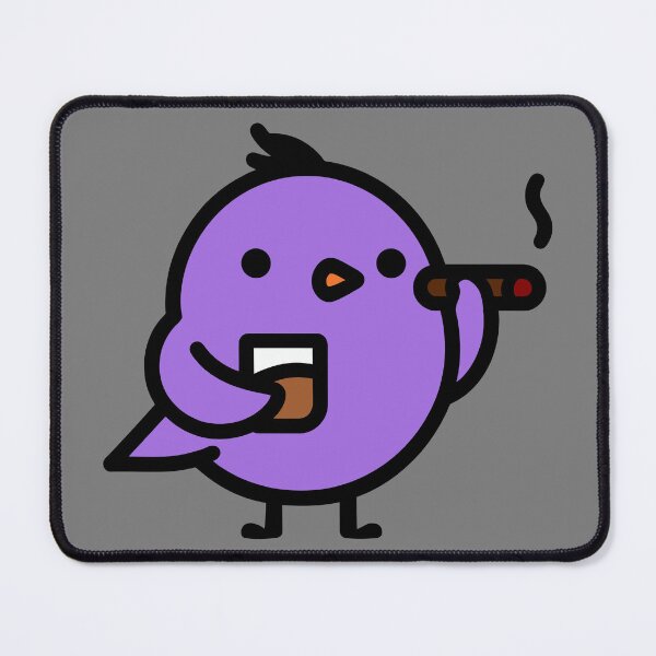 Item preview, Whiskey Cigar Bird Funny Character Print designed and sold by Heaton-B-Design.