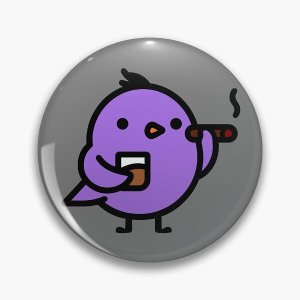 Item preview, Whiskey Cigar Bird Funny Character Print designed and sold by Heaton-B-Design.