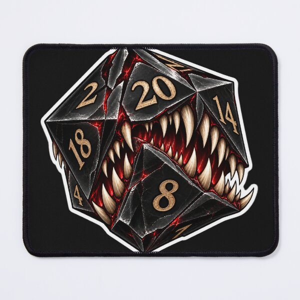 Item preview, Cracked Black Maw D20 designed and sold by PigeonVerse.
