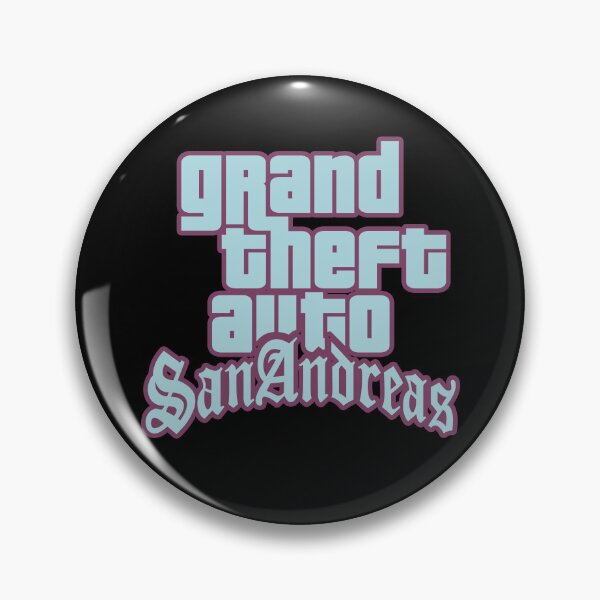 Item preview, GTA Grand Theft Auto Logo San Andreas SA Pastel Blue and Red designed and sold by BubblePopRed.