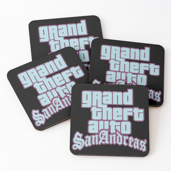 Item preview, GTA Grand Theft Auto Logo San Andreas SA Pastel Blue and Red designed and sold by BubblePopRed.