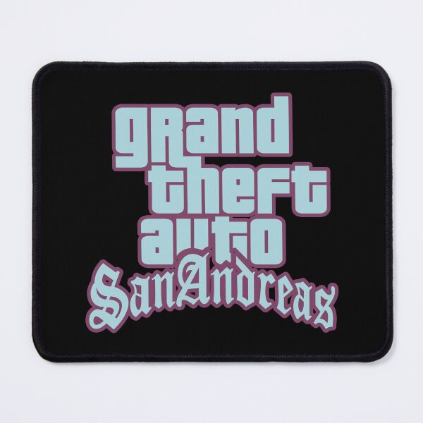 Item preview, GTA Grand Theft Auto Logo San Andreas SA Pastel Blue and Red designed and sold by BubblePopRed.