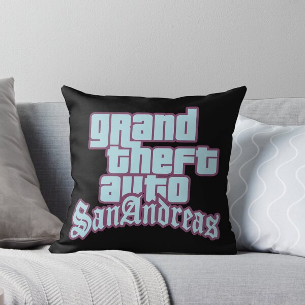 Item preview, Logotipo de GTA Grand Theft Auto San Andreas SA en azul pastel y rojo designed and sold by BubblePopRed.