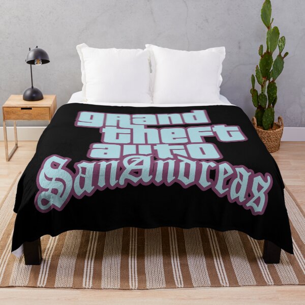 Item preview, GTA Grand Theft Auto Logo San Andreas SA Pastel Blue and Red designed and sold by BubblePopRed.
