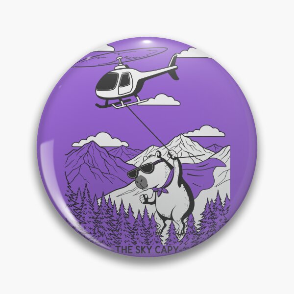 Item preview, THE SKY CAPY Helicopter Action Superhero Capybara designed and sold by cloneshark.