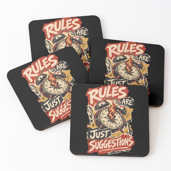 Item preview, Rules Are Just Suggestions Vintage Clock Humor designed and sold by @SHINTOSARTSTORE.