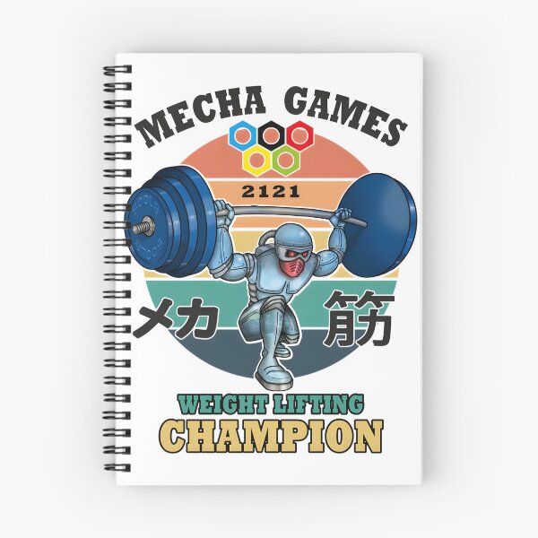 Item preview, Mecha Muscle Robot Lifting Weights Champion Futuristic Fitness Design designed and sold by TheFajbar.