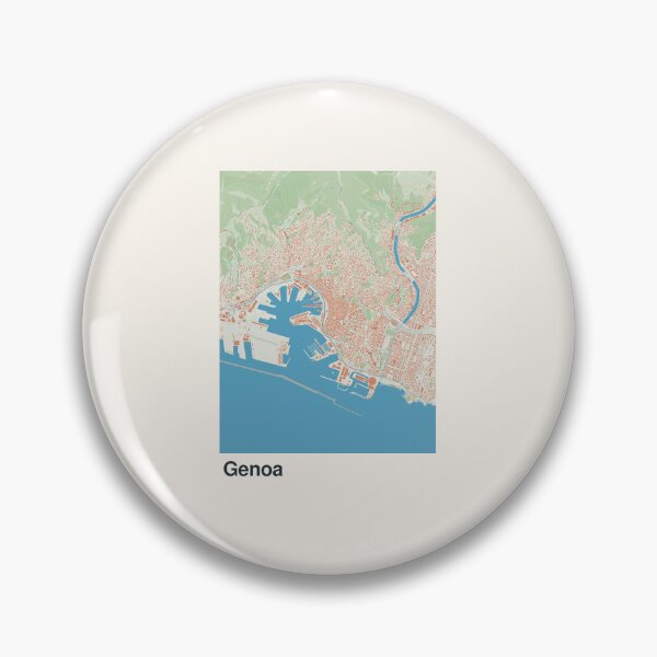 Artikelvorschau, Minimalistische Kartenkunst von Genua entworfen und verkauft von MapsNerd.