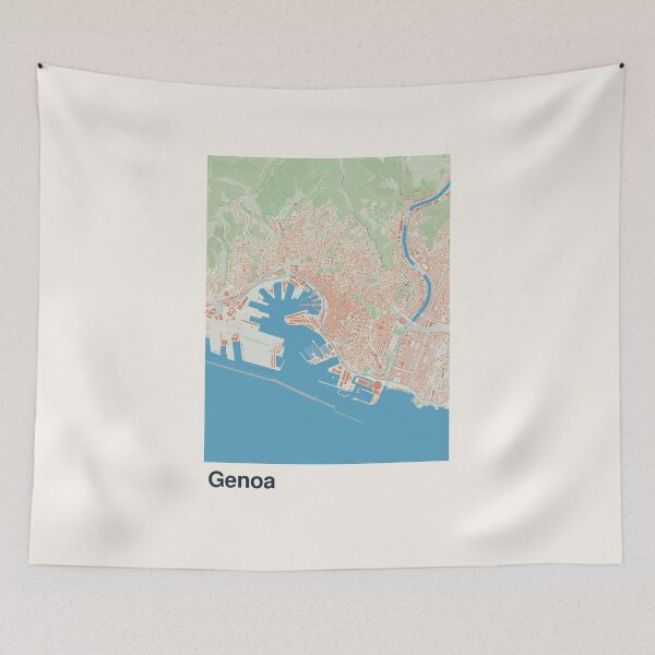 Item preview, Genoa Minimalistic Map Art designed and sold by MapsNerd.