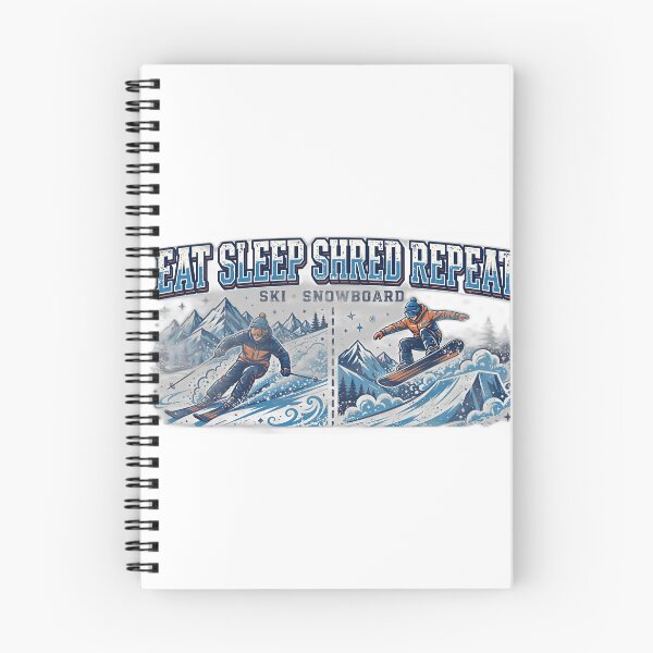 Item preview, Eat Sleep Shred Repeat Shirt | Ski Snowboard T-Shirt designed and sold by FitEnvy.