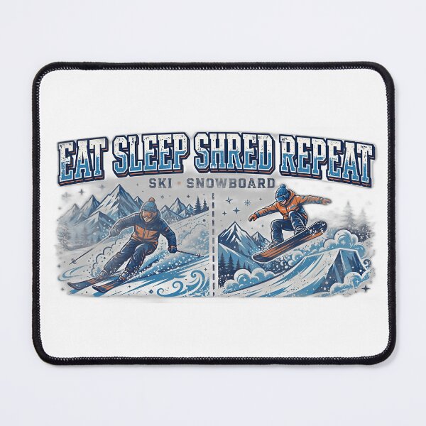 Item preview, Eat Sleep Shred Repeat Shirt | Ski Snowboard T-Shirt designed and sold by FitEnvy.