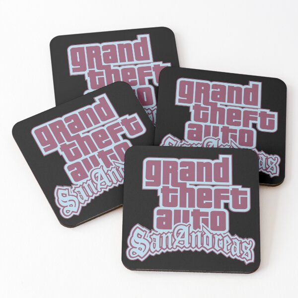 Item preview, GTA Grand Theft Auto Logo San Andreas SA Pastel Blue and Red designed and sold by BubblePopRed.