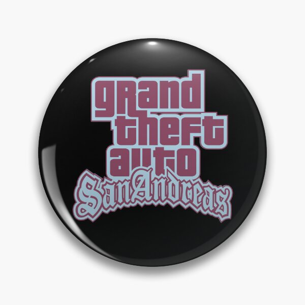 Item preview, GTA Grand Theft Auto Logo San Andreas SA Pastel Blue and Red designed and sold by BubblePopRed.