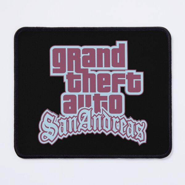 Item preview, GTA Grand Theft Auto Logo San Andreas SA Pastel Blue and Red designed and sold by BubblePopRed.