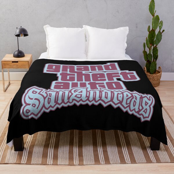 Item preview, GTA Grand Theft Auto Logo San Andreas SA Pastel Blue and Red designed and sold by BubblePopRed.