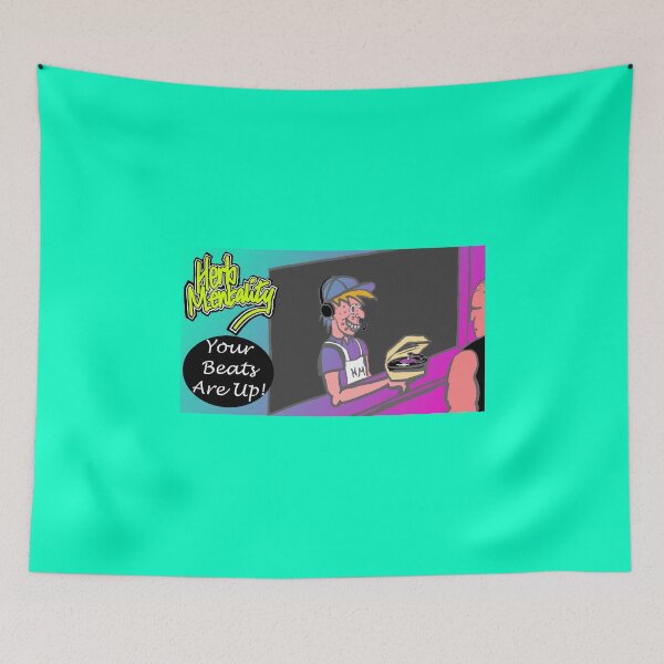 Item preview, Your Beats Are Up (teal) designed and sold by Herb-Mentality.