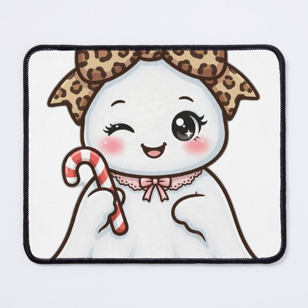 Item preview, Coquette Ghost With Leopard Bow Halloween PNG designed and sold by Worn and Witty.