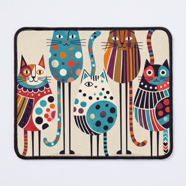 Item preview, Whimsical Folk Art Cats | Retro Inspired illustration  designed and sold by Sakshiartwork.