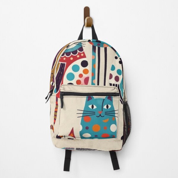 Item preview, Whimsical Folk Art Cats | Retro Inspired illustration designed and sold by Sakshiartwork.