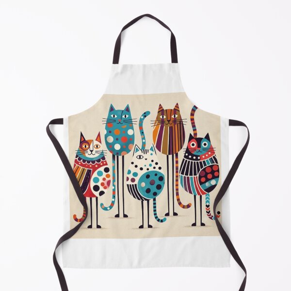 Item preview, Whimsical Folk Art Cats | Retro Inspired illustration  designed and sold by Sakshiartwork.