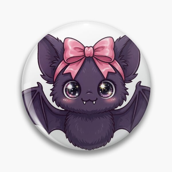 Item preview, Kawaii Baby Bat With Pink Bow Halloween PNG designed and sold by Worn and Witty.