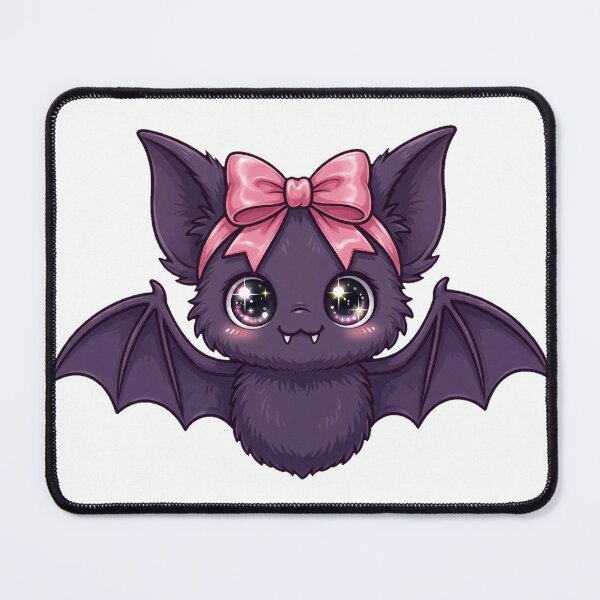 Item preview, Kawaii Baby Bat With Pink Bow Halloween PNG designed and sold by Worn and Witty.