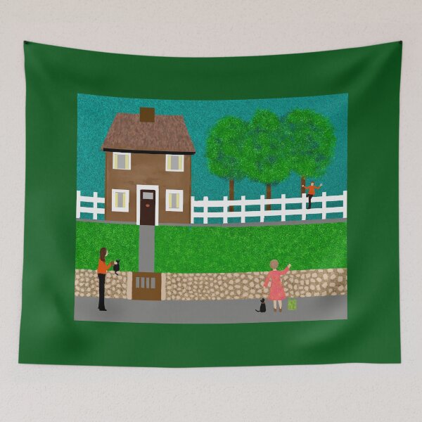Item preview, Charming Cottage and Garden Scene designed and sold by Elaine M Hayward .