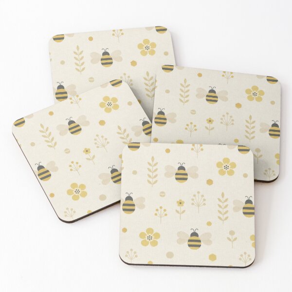 Item preview, Minimalist Honey Bee and Floral Seamless Pattern Cute Vintage designed and sold by VELORIA706.