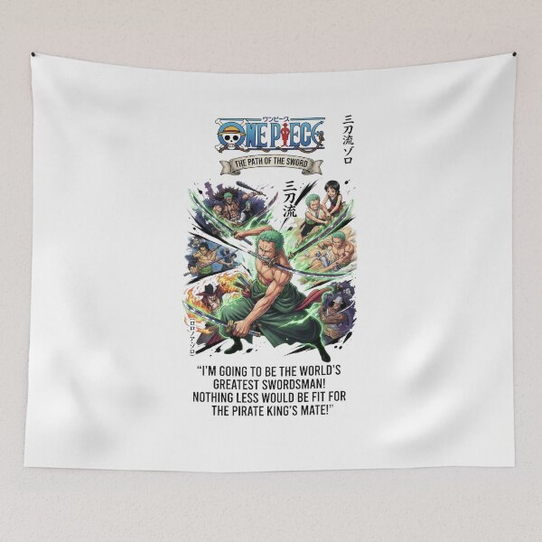 Item preview, Green Hair Anime Swordsman Path Of The Sword designed and sold by FreakToons.