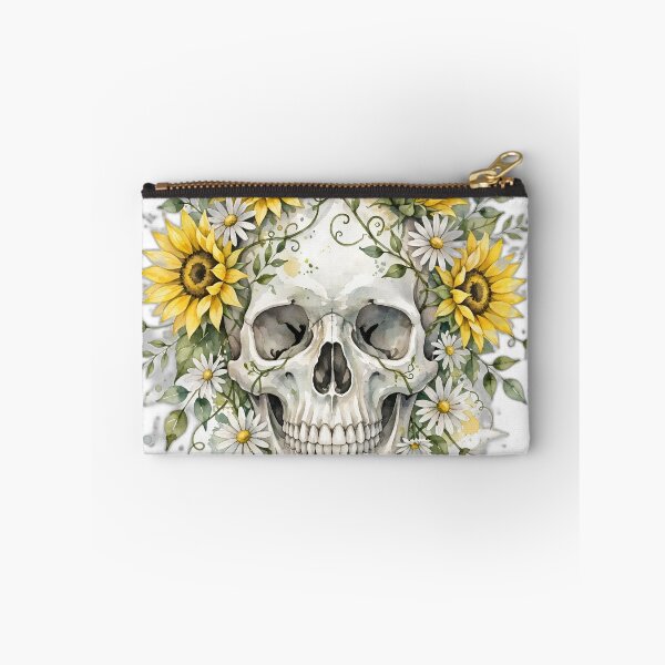 Item preview, Sunflower Skull Watercolor Halloween PNG designed and sold by Worn and Witty.