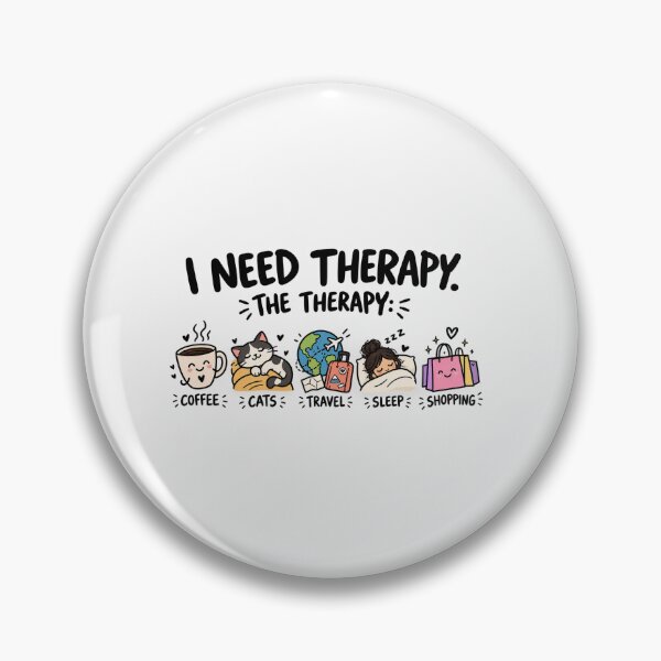Item preview, I Need Therapy – Coffee, Cats, Travel, Sleep & Shopping designed and sold by zmsl.