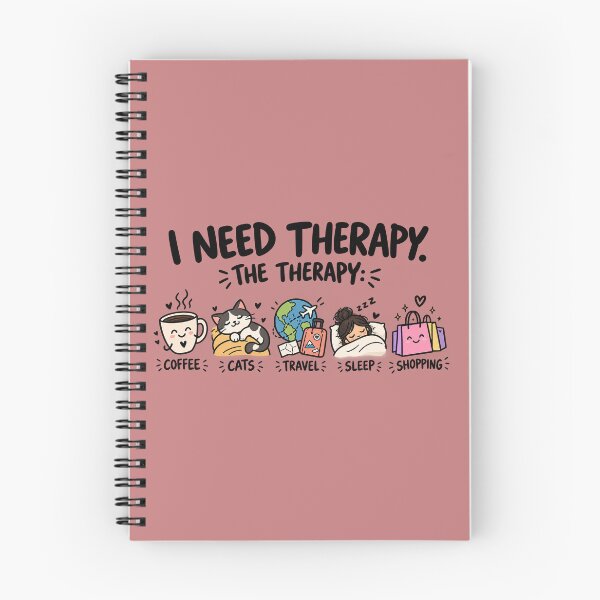 Item preview, I Need Therapy – Coffee, Cats, Travel, Sleep & Shopping designed and sold by zmsl.