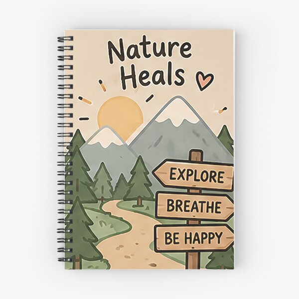 Item preview, Nature Heals | Explore Breathe Be Happy Mountain Adventure designed and sold by Sara-Ai.