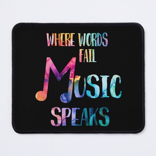 Item preview, Music Speaks Quote Colorful designed and sold by Primroaddesigns.