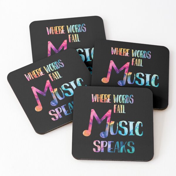Item preview, Music Speaks Quote Colorful designed and sold by Primroaddesigns.