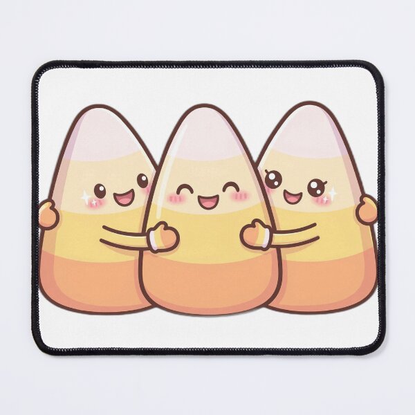 Item preview, Kawaii Candy Corn Trio Cute Halloween PNG designed and sold by Worn and Witty.