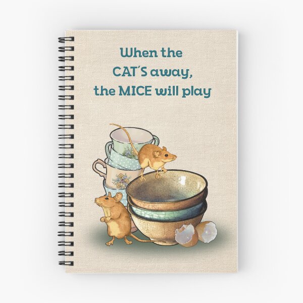 Item preview, When the Cat's Away the Mice Will Play, Mice Playing on Dishes, Pests designed and sold by JoyfulWhimsy.