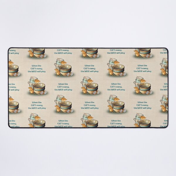 Item preview, When the Cat's Away the Mice Will Play, Mice Playing on Dishes, Pests designed and sold by JoyfulWhimsy.