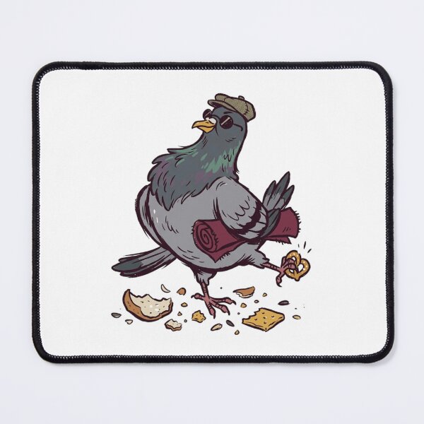 Item preview, Cool City Pigeon Funny Street Pretzel Bird Art designed and sold by mood-draftsman.