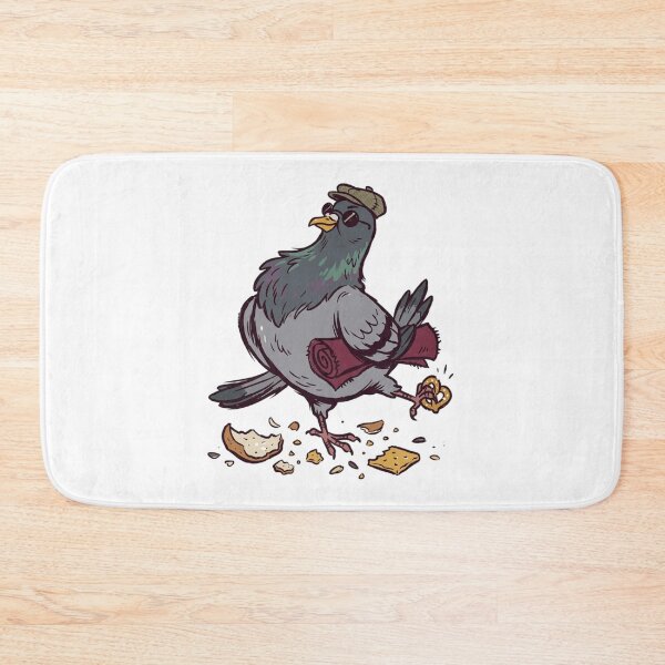 Item preview, Cool City Pigeon Funny Street Pretzel Bird Art designed and sold by mood-draftsman.