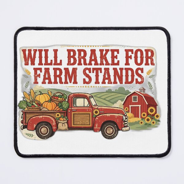 Item preview, Will Brake for Farm Stands Shirt | Funny Farmhouse Pickup Truck T-Shirt designed and sold by FitEnvy.