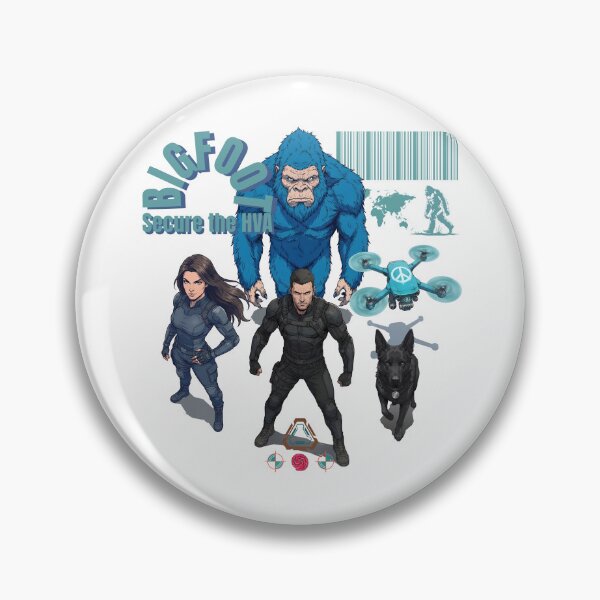 Item preview, Bigfoot Secure the HVA - High-Tech Tactical Cryptid Vector Illustration designed and sold by Whimsy Trail Co.