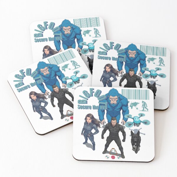 Item preview, Bigfoot Secure the HVA - High-Tech Tactical Cryptid Vector Illustration designed and sold by Whimsy Trail Co.