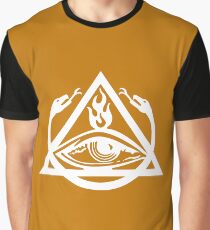 The Order of the Triad - White on Orange Graphic T-Shirt