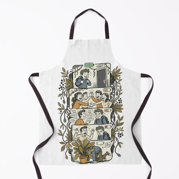 Item preview, Social Battery Low Introvert Hiding Behind Plant Art designed and sold by mood-draftsman.