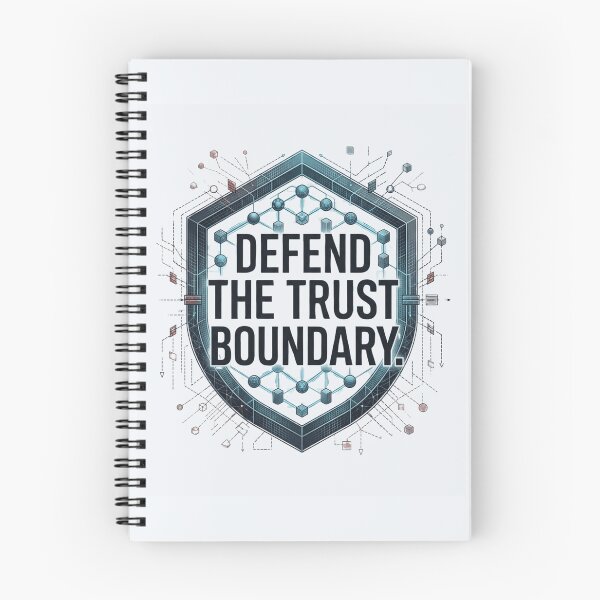 Item preview, Defend the Trust Boundary Cybersecurity Engineer Security Design designed and sold by Amr Darwish Graphic designer.