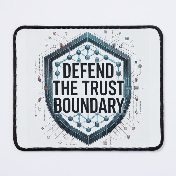 Item preview, Defend the Trust Boundary Cybersecurity Engineer Security Design designed and sold by Amr Darwish Graphic designer.