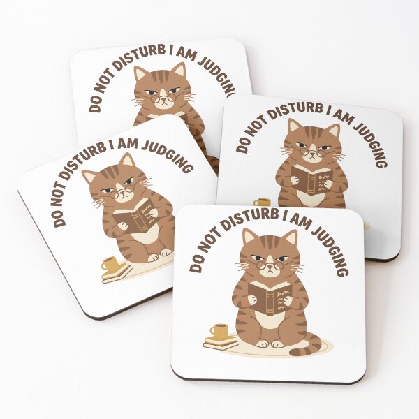 Item preview, Do Not Disturb Judging Fictional Characters - Funny Cat Book Reader Sticker designed and sold by its.shivang.